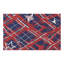 Housse de table rectangulaire rouge à motif écossais à motif d'étoile Juneteenth 60 "x 120" avec bords festonnés