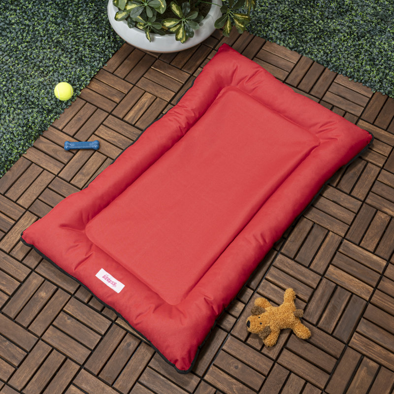 X-Large Red Waterproof Orthopedic Outdoor Memory Foam Dog Bed