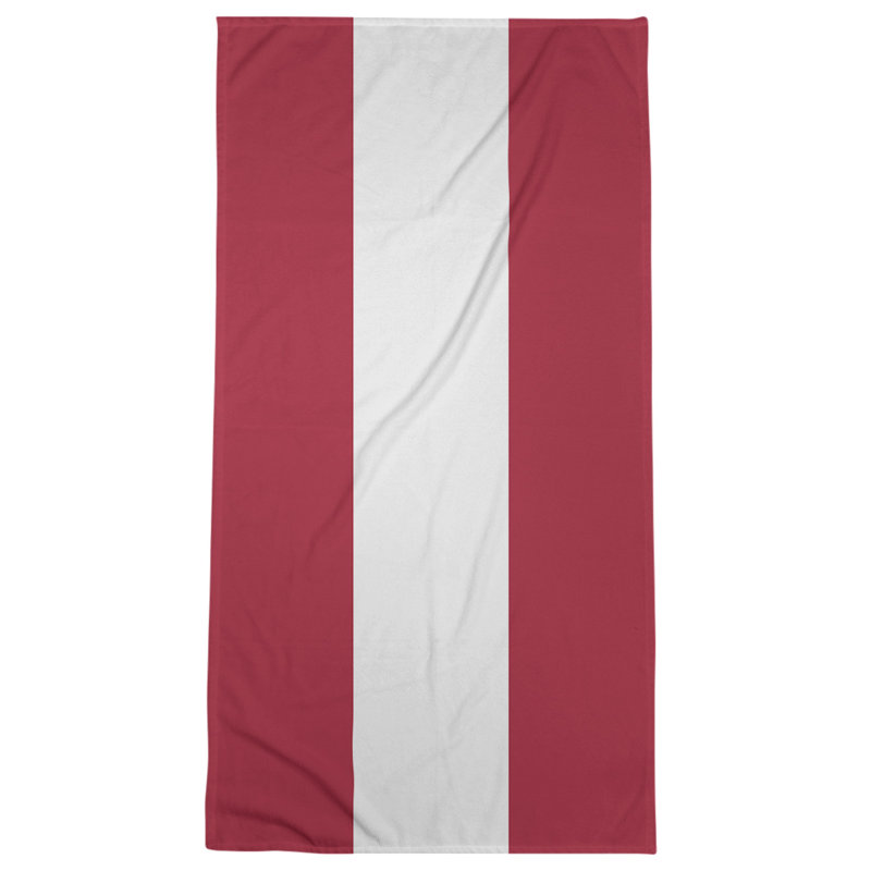 Cotton Blend Beach Towel, Light Red/White