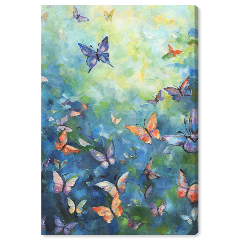 Art Remedy Aesthetic Butterflies Multicolor Canvas Wall Art, 24" x 36"