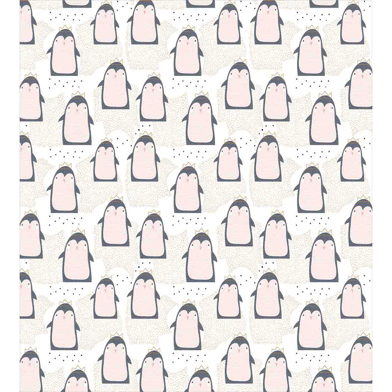 Twin Size Multicolor Penguin Duvet Cover Set