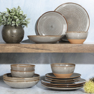 Ikher Dinnerware Set 16 Piece - Service for 4
