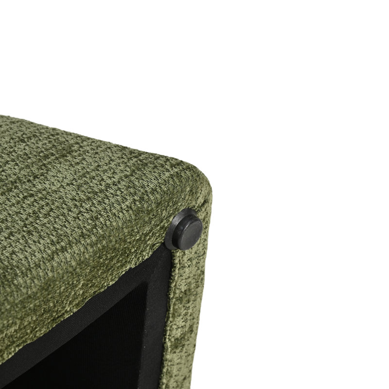 Upholstered Swivel Dining Chair, Green