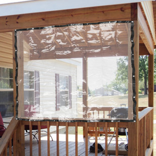Outdoor Clear Tarps with Grommets Vinyl Insulation Shed Cloth for Patios,  Porch, Screen Rooms, Gazebos