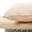 Ensemble de canapé modulaire d'extérieur rond en rotin à deux tons avec auvent rétractable, siège séparé et coussin amovible-260337756-260337754