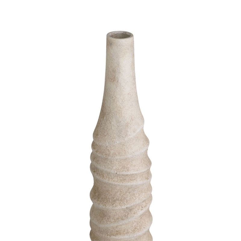 Aaris -Elegant Ceramic Floor Vase, 24" H x 5" W x 5" D, Gray