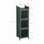 Armoire à porte en verre à trois niveaux 47,24 po Jussiah-430876033