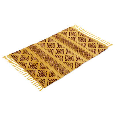 Tapis intérieur / extérieur en coton tressé à la main Jeryn
