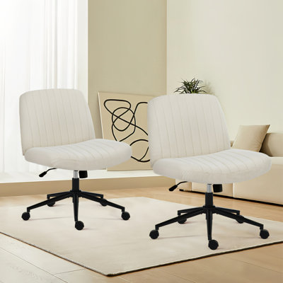 Fauteuil de bureau croisé Avicia de 26 po de large avec 2 bases optionnelles