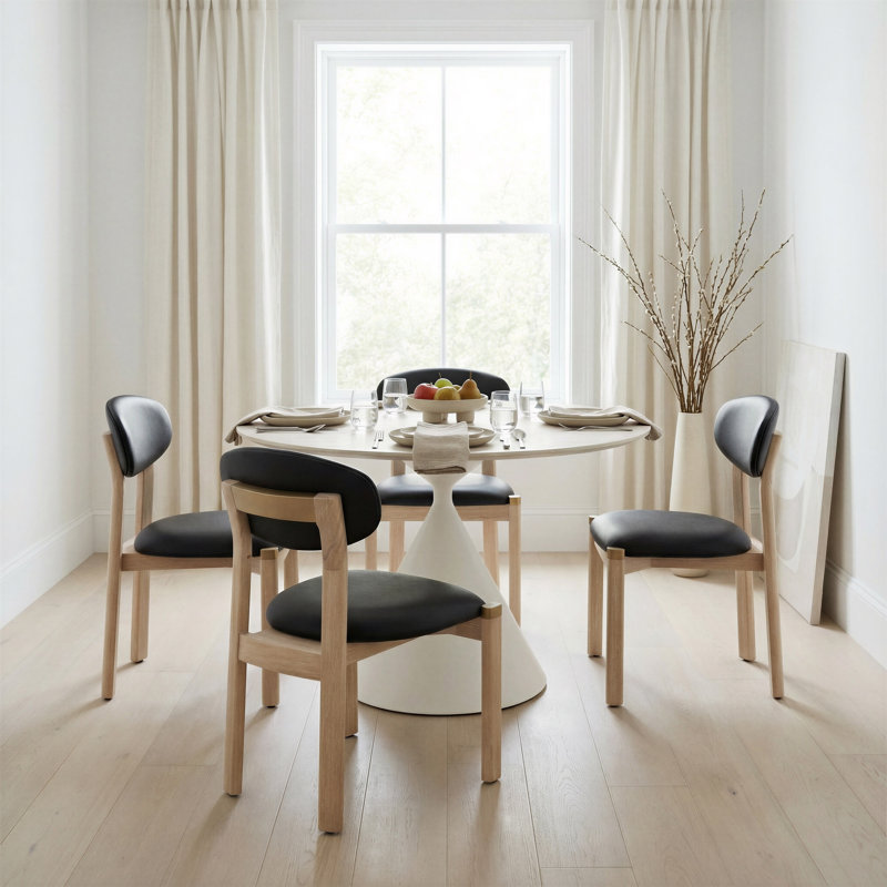 Rilou Dining Chair (Set of 2) Black & Natural