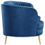 Causeuse capitonnée bleue-1160652001