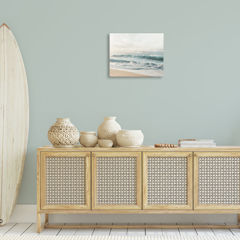 "Distant Beach View", art mural par Mike Calascibetta, H 16 po x l 20 po