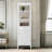 Laval 72" Freestanding Linen Cabinet, Tall Bathroom Storage Tower with 3 Open Shelves-120234560-120613964
