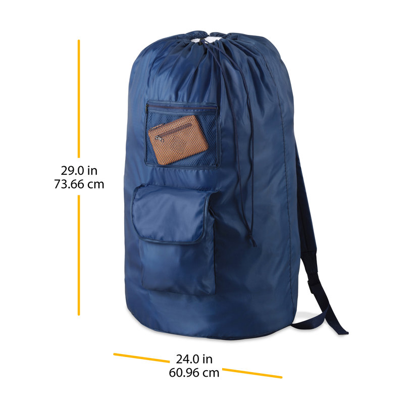 Whitmor Dura-Clean Laundry Bag Backpack