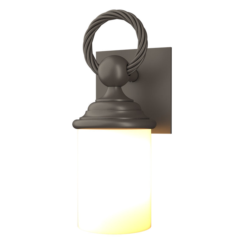 Cavo Outdoor Sconce, Opal White, Coastal Dark Smoke