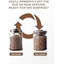 Contenant à café en verre - Contenant hermétique de 900 mm x 2 Pop Top, contenants à café moulu avec pots 300G brun