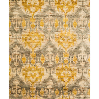 Lonny Hand-Knotted Jute/Sisal Gray/Yellow Area Rug