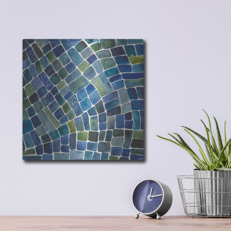  «Sea Glass 2» par Cheryl Warrick, art mural en métal, H 12 po x l 12 po