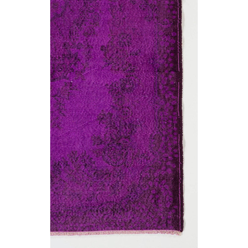 Tapis turc moderne fait à la main 4 pi x 7 pi avec motif de médaillon