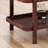 Modern Wood Mahogany Bar Cart with 2 Wheels | 31.75W x 24D x 30.25H | Mahogany | Wood