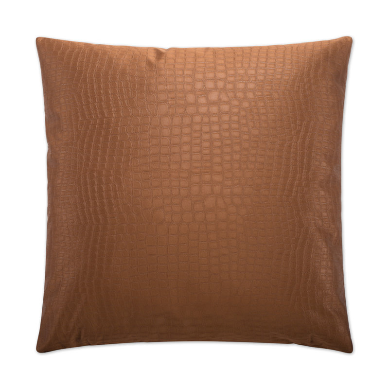 Croc Pillow Cover & Insert, Copper, Square 20"