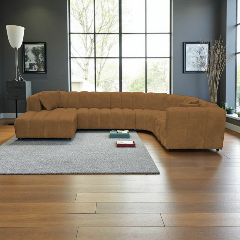 5 Seater Corner Sofa, Left Hand Facing, Gold