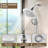 Magnetic 2-in-1 Dual Shower Head with 5-Spray Handheld Shower and 70-Inch Hose Wall Mount Chrome-122018501