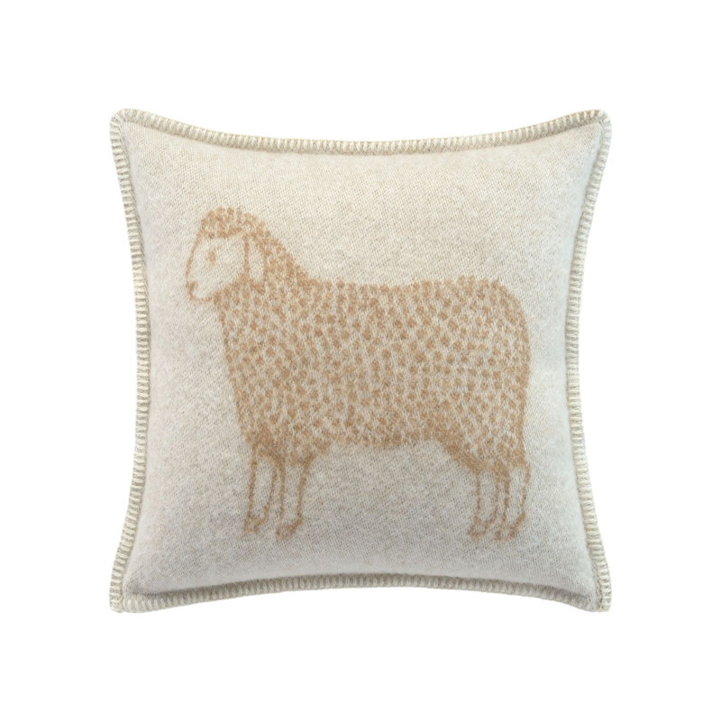 Sheep Wool Cushion Cover, Brown
