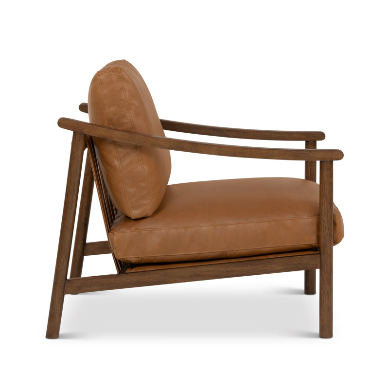Rowan Leather Accent Chair, Panama Tan Genuine Leather