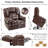 Oversized Dual Motor Power Lift Recliner Chair with Airbag Massage/Heat, Flip Arm Storage, Cup Holders,USB Type C Charging