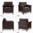Genuine Leather Upholstered Accent Armchair-254838025