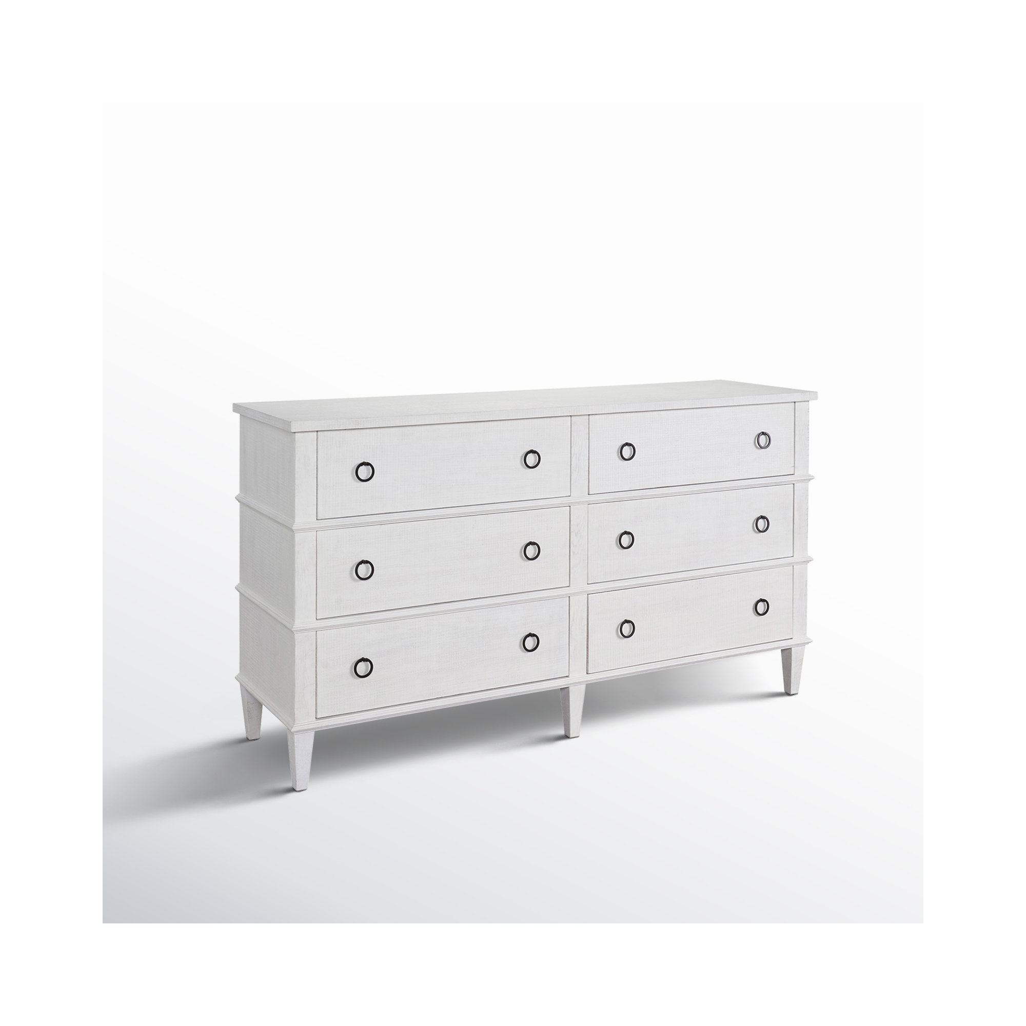 Bilbrook 6 - Drawer Double Dresser, White