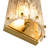 Gold Wall Sconce with Textured Glass Shade