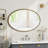Iron Art Oval Retro Mirror, Antique Effect, Wall Hanging, Suitable For Bathroom, Bedroom, Living Room