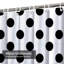 Rideau de douche noir à pois blancs et rouges avec 12 crochets-1475295988