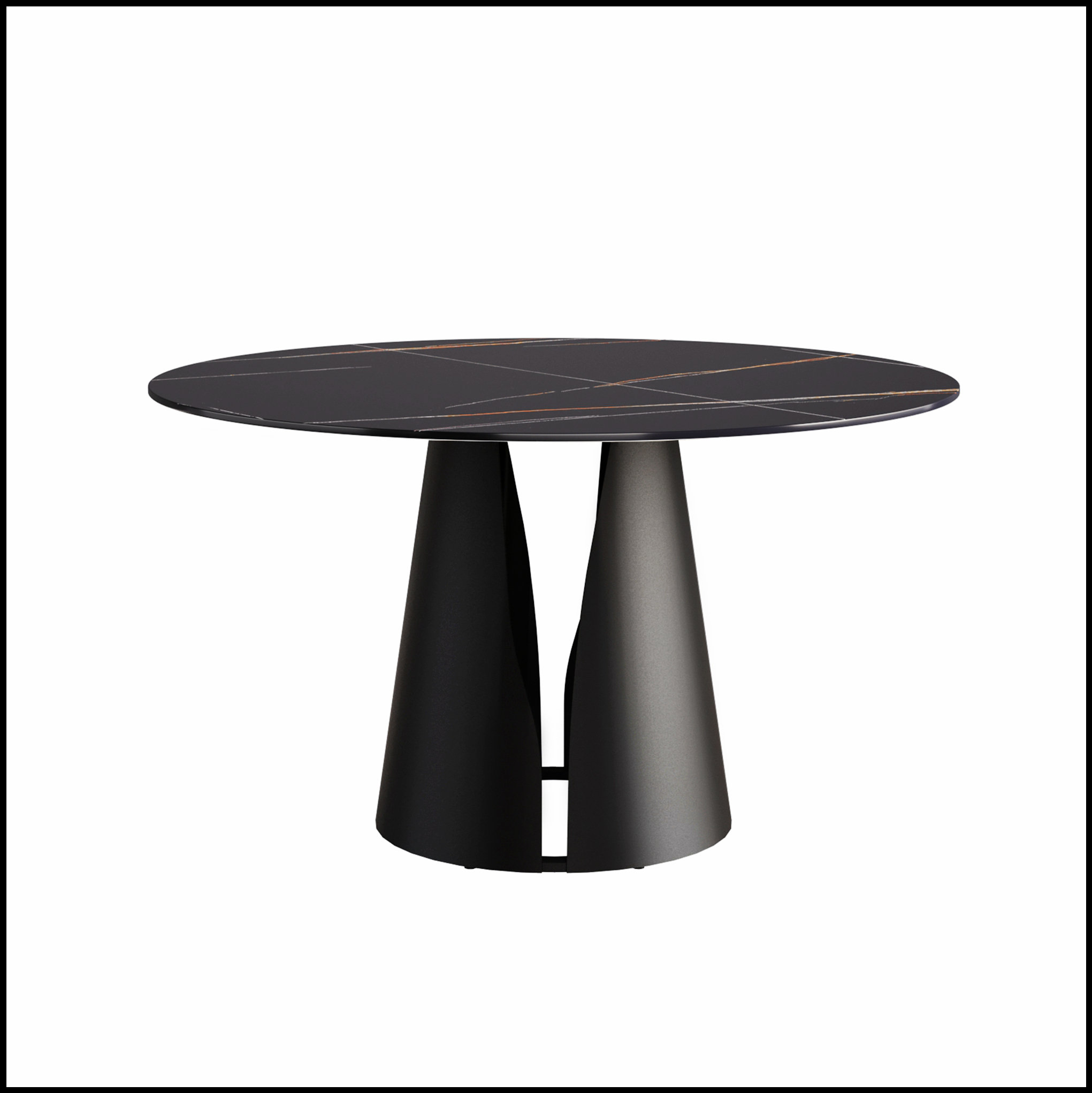 Brayden Studio® Modern Artificial Stone Round Dining Table with Base ...