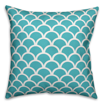  Scallop Geometric Throw Pillow