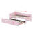Twin Size Upholstered L-Shaped Upholstered Daybed With Trundle-1040816815