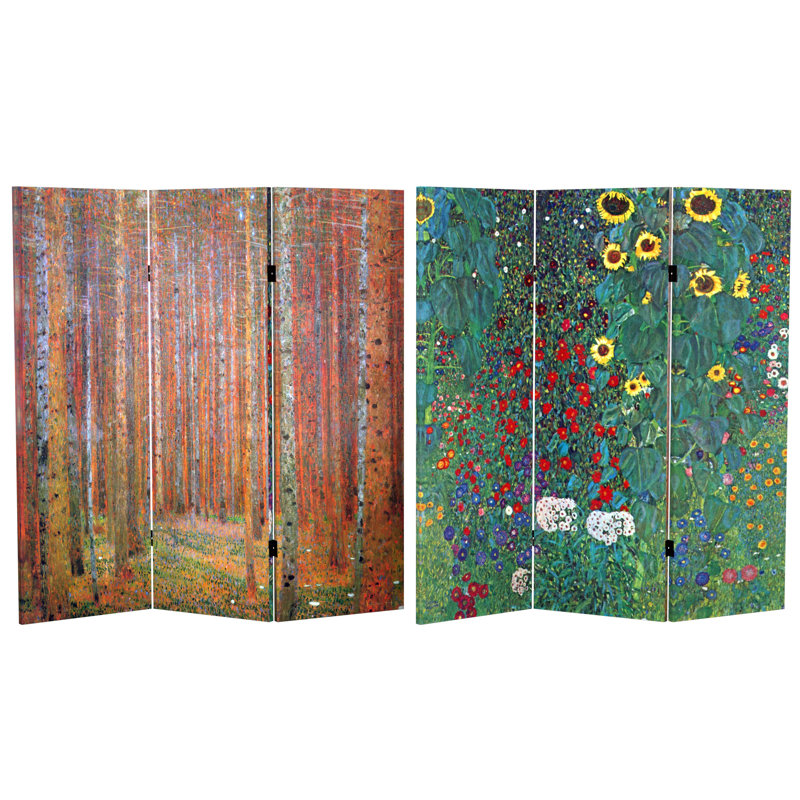 Paravent Lulie par Gustav Klimt, H 48 po x l 47,25 po x P 1 po
