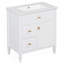 Meuble-lavabo 30 po avec lavabo, meuble-lavabo avec un tiroir rabattable et deux tiroirs, tablette réglable-89345133
