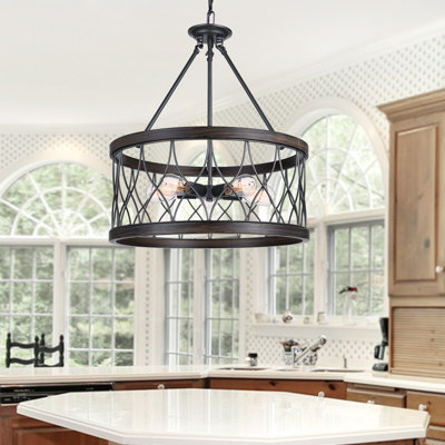 Nikal 5 - Light Dimmable Drum Chandelier