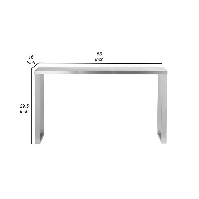 Emmerich 53'' Chrome Metal Console Table