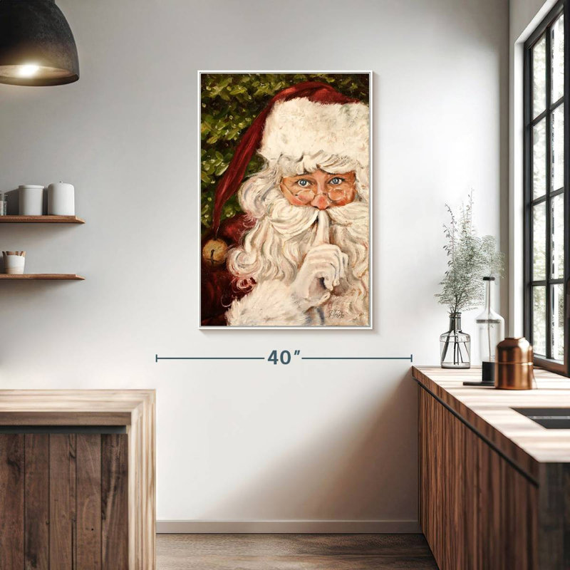 Secret Santa, Floating Frame White, 27" x 40"