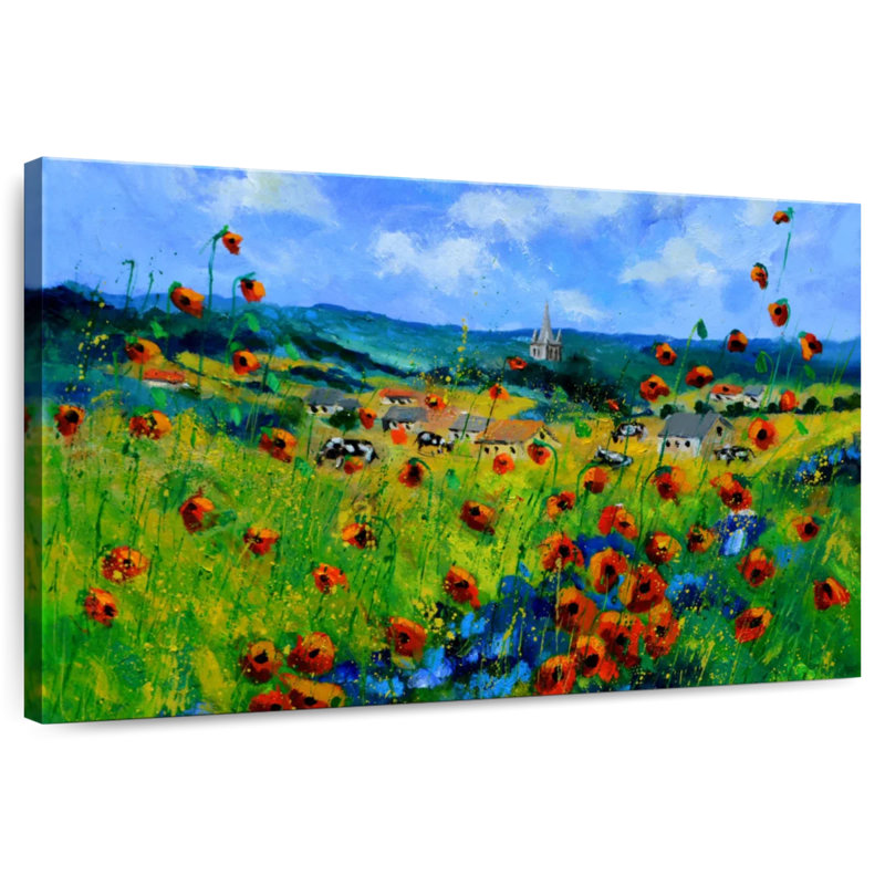 Alvord Poppies In Ieper, 34" H x 51" W