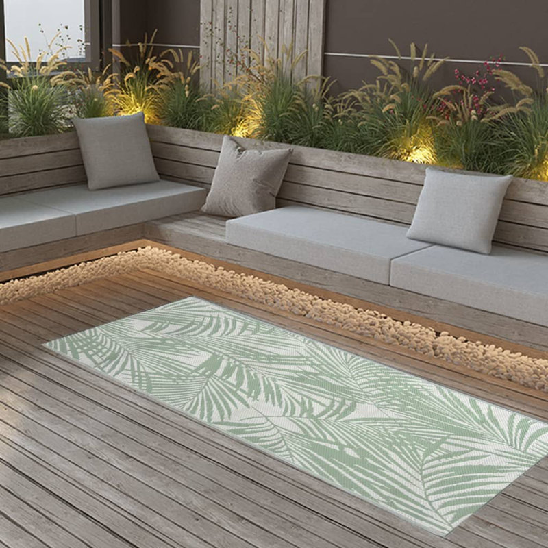 Floral Indoor / Outdoor Area Rug, Rectangle 80 x 150cm