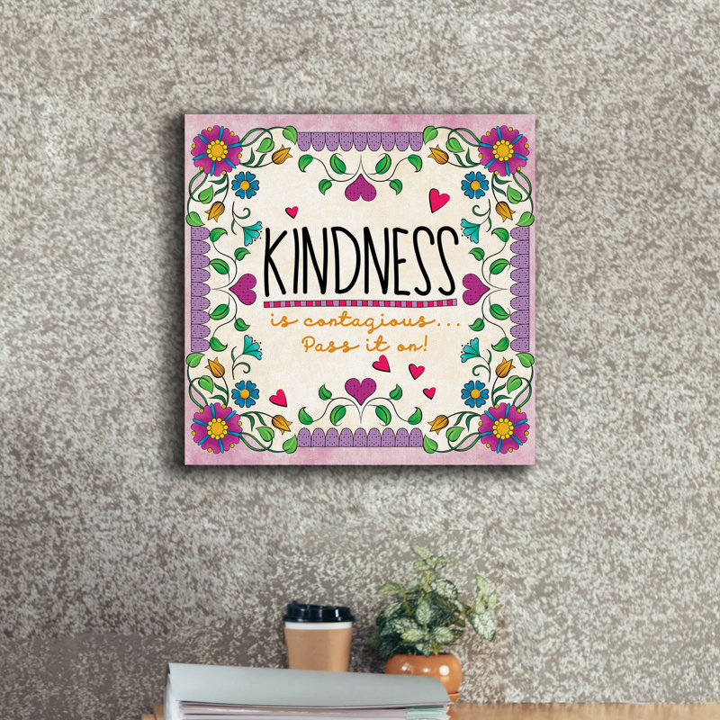 «Floral Insp I» par Fiona Stokes-Gilbert, art mural sur toile, H 18 po x l 18 po x P 0,75 po