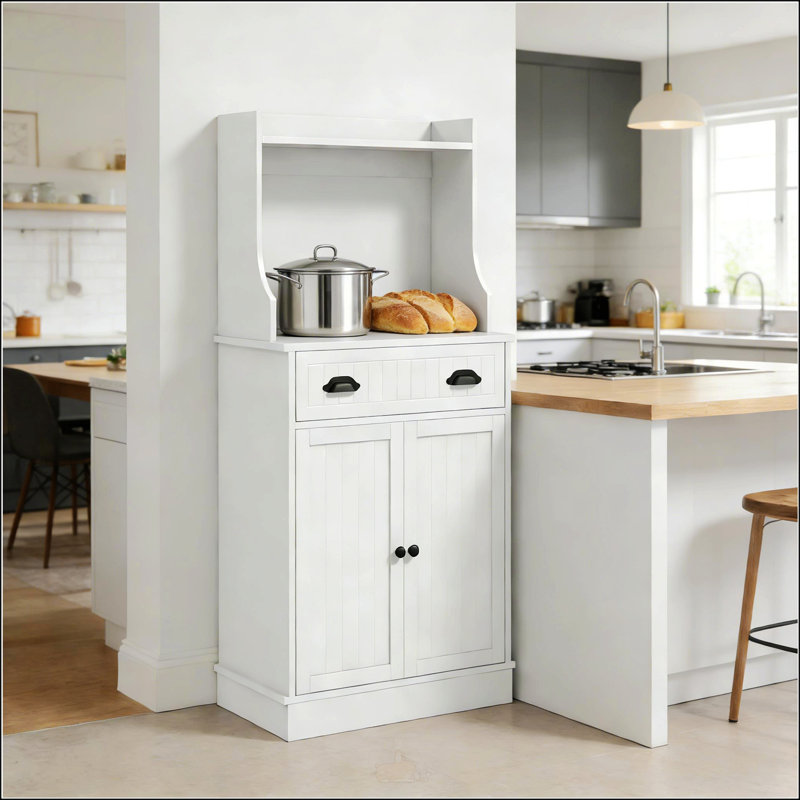 Armoire de rangement polyvalente avec tablettes réglables et amplement d'espace pour les appareils électroménagers, la décoration et plus encore