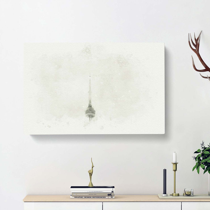 CN Tower in Toronto Canada in Abstract - Wrapped Canvas, 40cm H x 60cm W x 3cm D