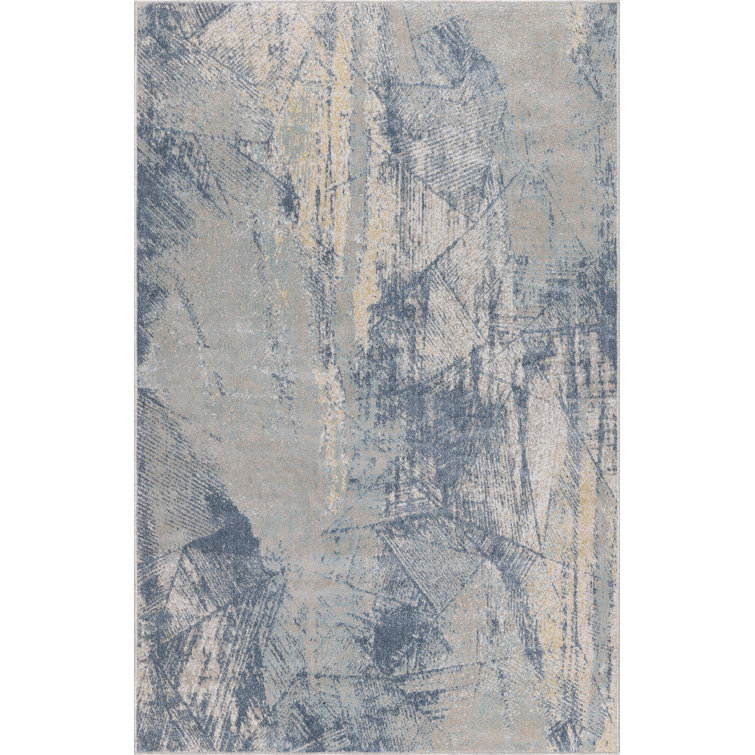 Machine Washable Cooper Blue/Beige Rug