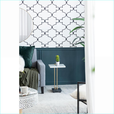 Table basse en forme de C peu encombrante avec plateau en marbre blanc Cadre doré, idéal pour le salon